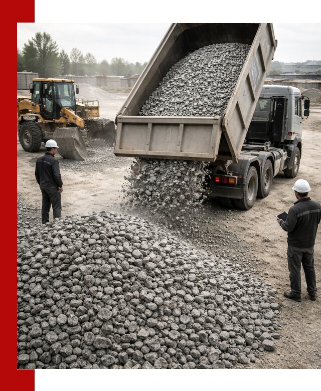 Доставка гранитного щебня фракции 20-40 в Тихорецке