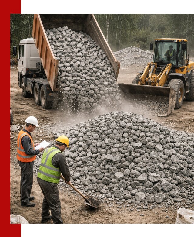 Гранитный щебень фракция 70-150 доставка в Тихорецке