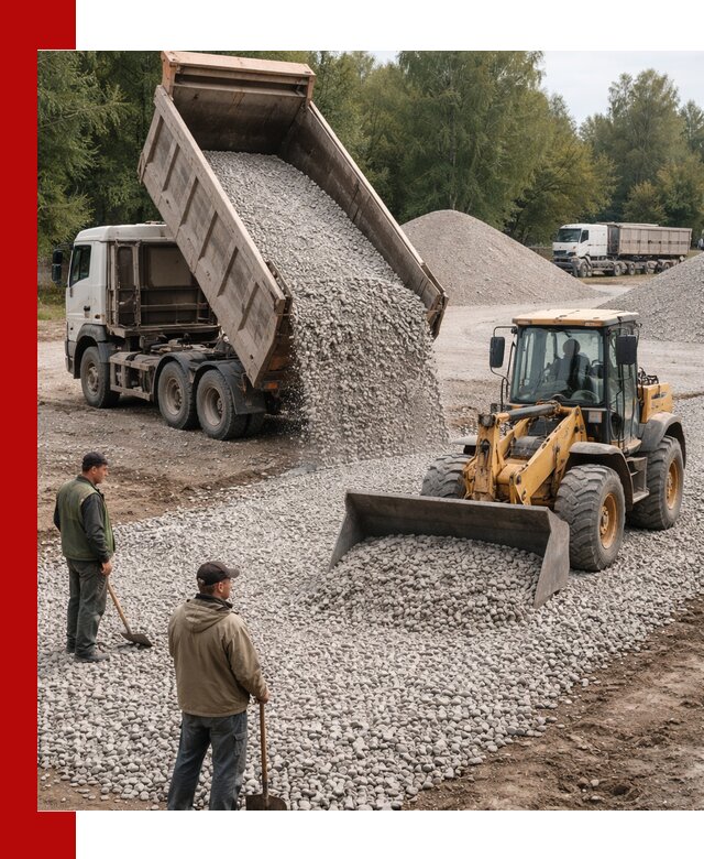 Купить гравийный щебень фракция 20-40 в Тихорецке с доставкой