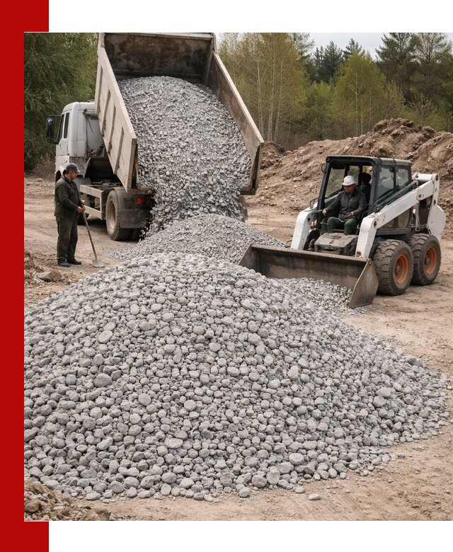 Доставка доломитового щебня в Тихорецке напрямую от карьера