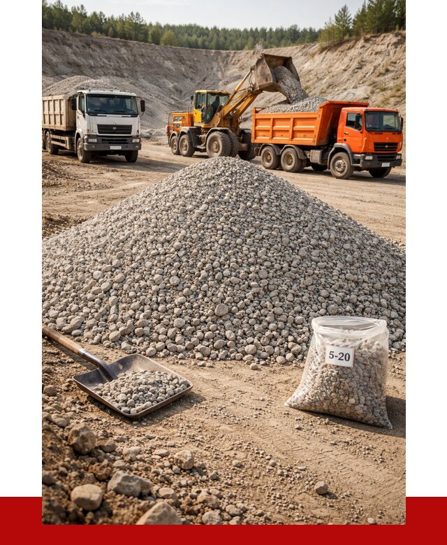 Доломитовый щебень фр. 5-20 в Тихорецке от 4329 р. | ПРОНЕРУДТхр