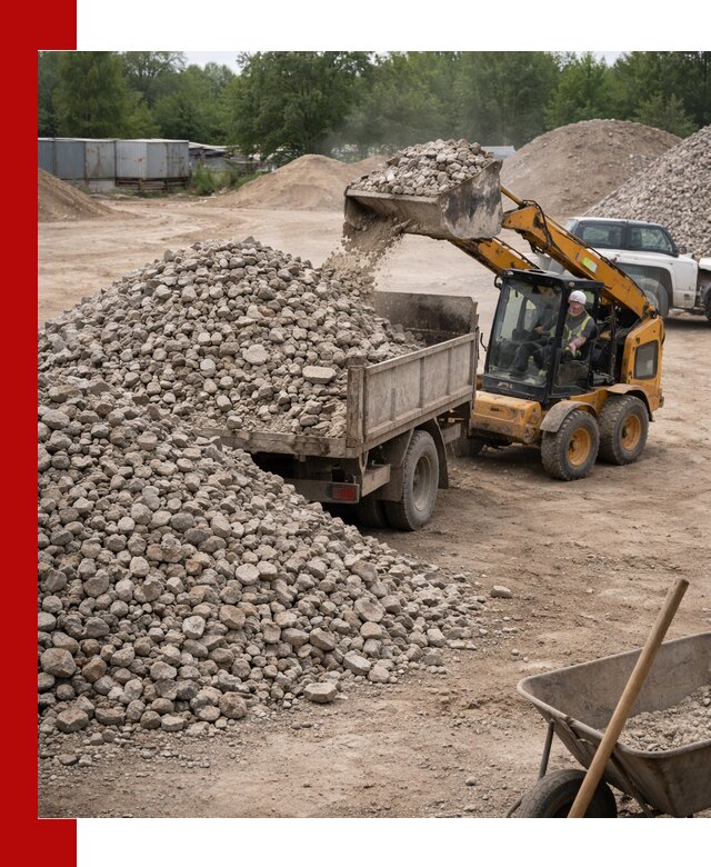 Доставка вторичного щебня в Тихорецке для строительных работ