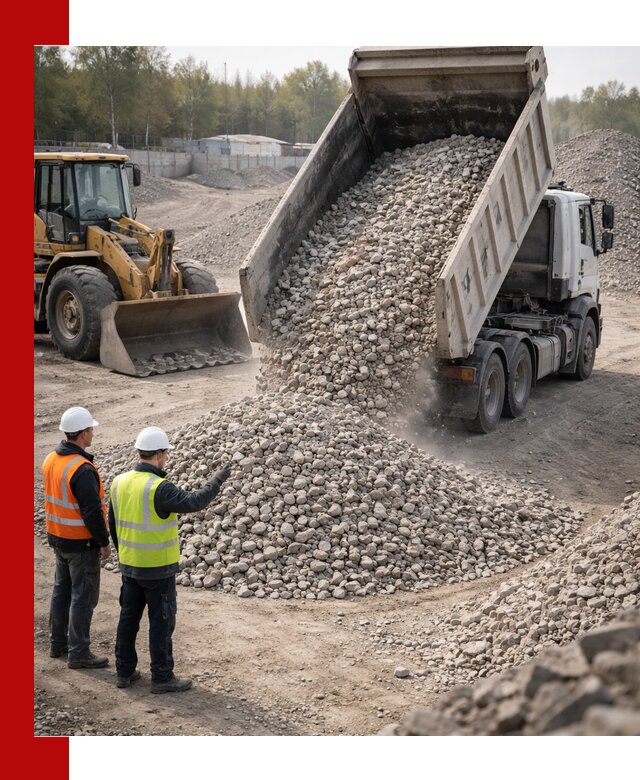 Вторичный щебень фракция 40–70 доставка в Тихорецке