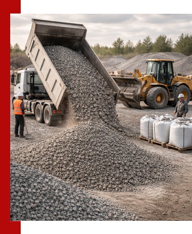 Бетонный щебень фракция 5–20 с доставкой в Тихорецке
