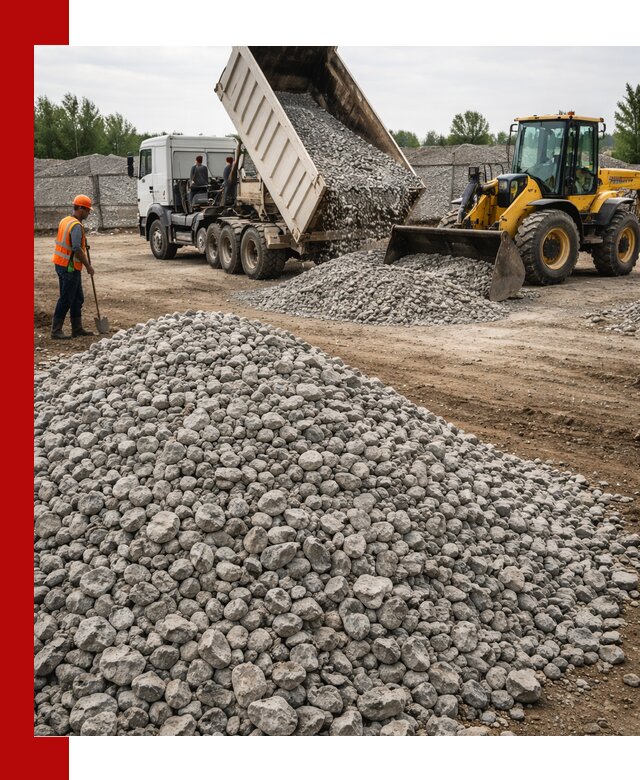 Доставка бетонного щебня фракции 40-70 в Тихорецке