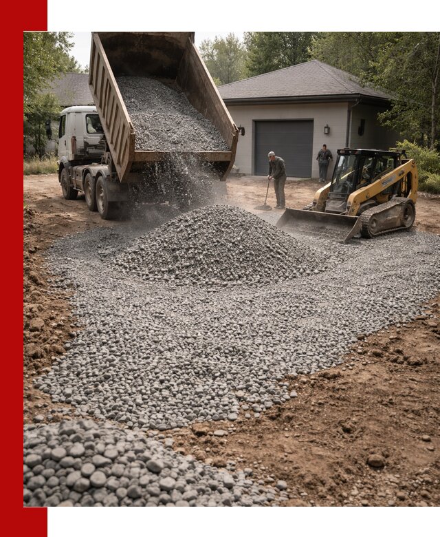 Щебень для парковки в Тихорецке: доставка и укладка качественного материала