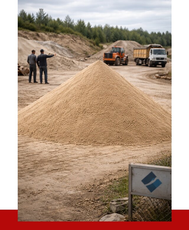Карьерный песок навалом в Тихорецке от 1855 р. | ПРОНЕРУДТхр