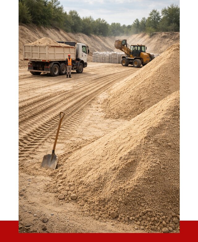 Карьерный песок мелкозернистый в Тихорецке от 9276 р. | ПРОНЕРУДТхр