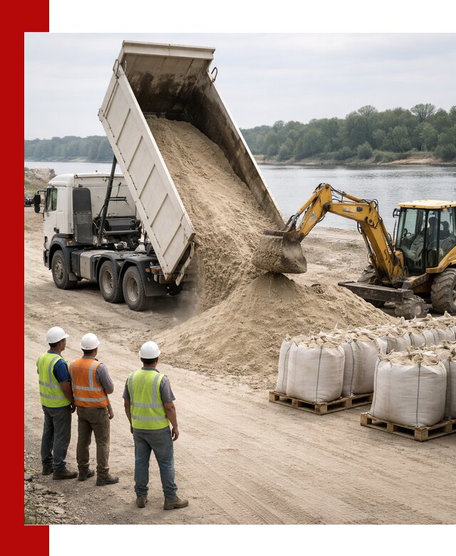 Доставка речного песка в Тихорецке самосвалами и погрузкой