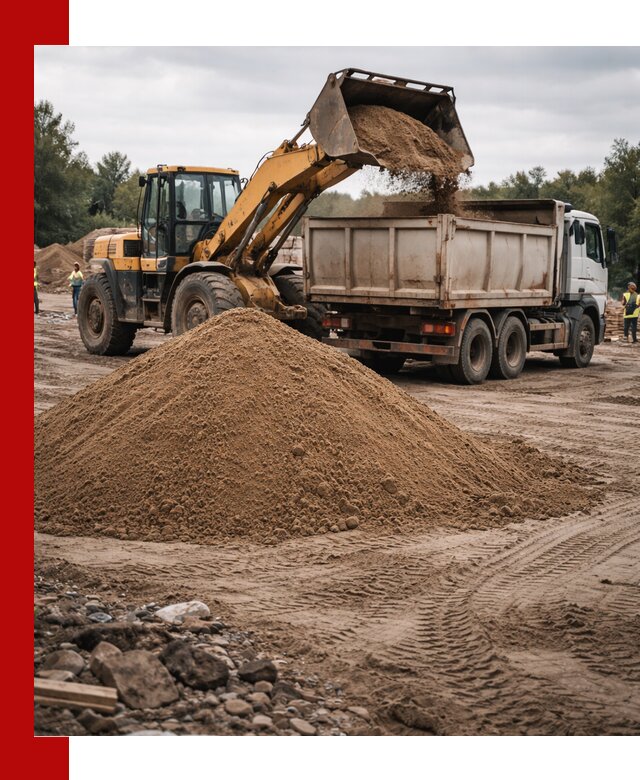 Доставка речного песка навалом в Тихорецке быстро и выгодно