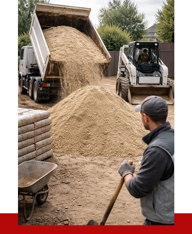 Мытый речной песок с доставкой в Тихорецке от 1495 р. | ПРОНЕРУДТхр