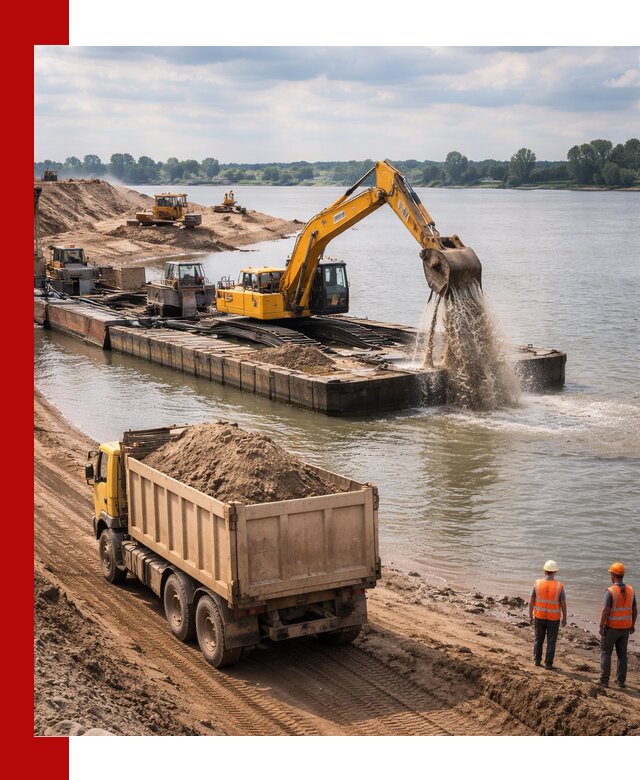 Намывной песок с доставкой в Тихорецке оптом и в розницу