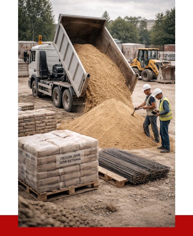 Песок для бетона в Тихорецке от 2577 р. с доставкой, ПРОНЕРУДТхр