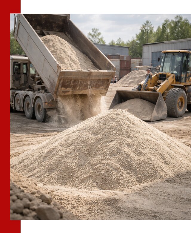 Кварцевый песок с доставкой в Тихорецке для строительных работ