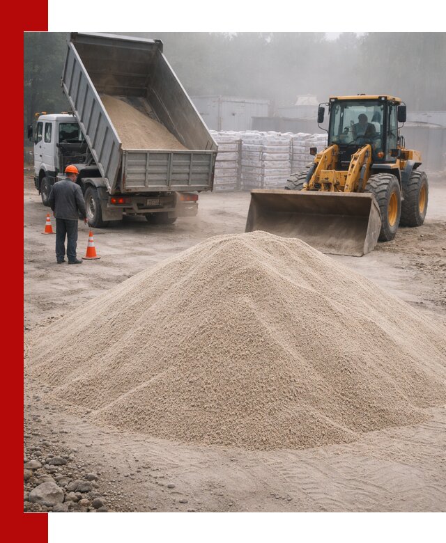 Кварцевый песок фракция 0–8 для стройработ в Тихорецке