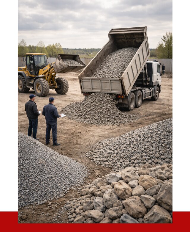 Гравий и камень с доставкой в Тихорецке от 4329 р. - ПРОНЕРУДТхр
