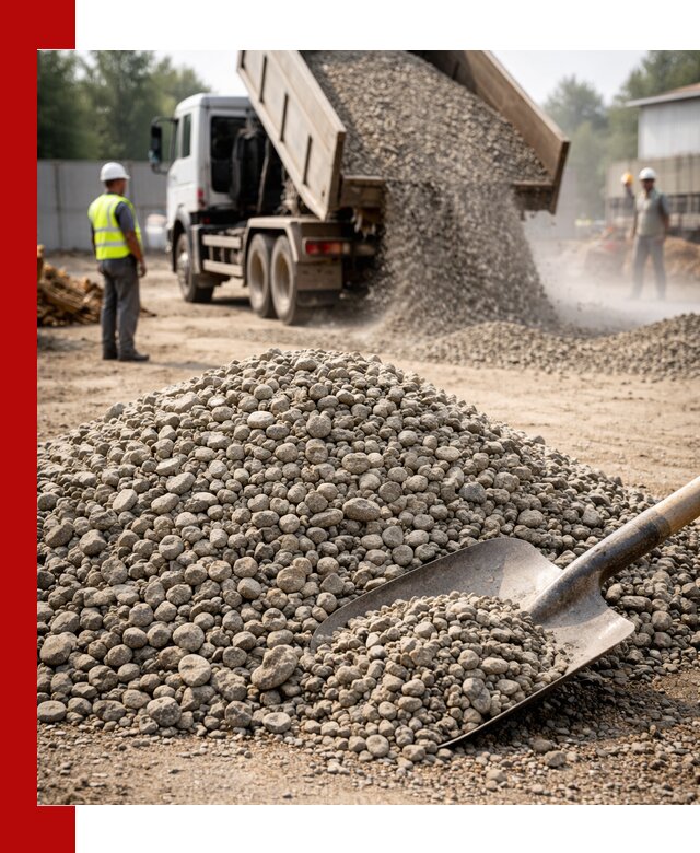 Доставка гравия фракции 20-40 в Тихорецке с самосвалами