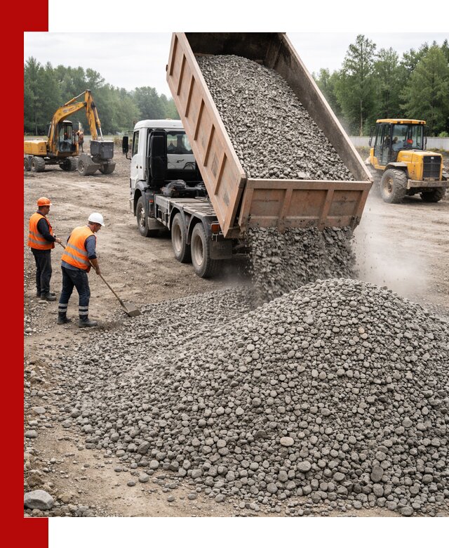 Доставка гравия фракции 40-70 в Тихорецке оптом и в розницу