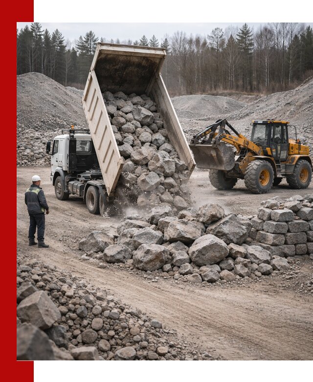 Доставка и продажа бутового гранитного камня в Тихорецке