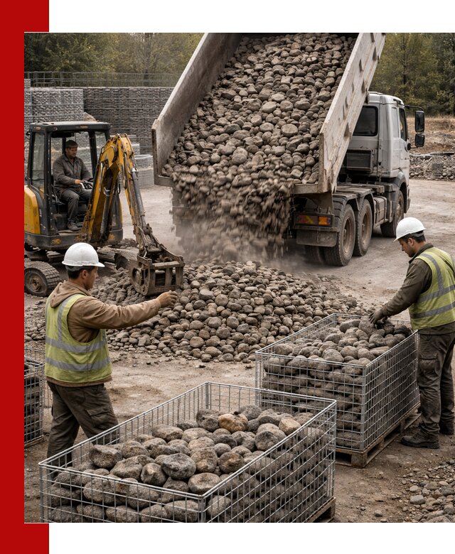 Камень для габионов фракция 100–201 в Тихорецке