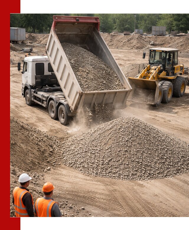 Щебень с песком (ЩГПС С2) с доставкой в Тихорецке