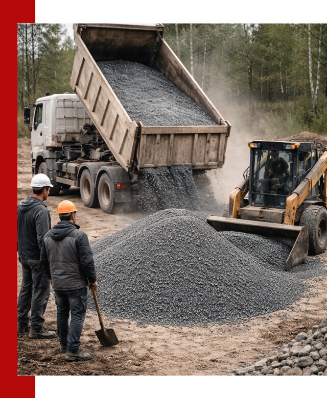 Гранитный отсев 0-5 с доставкой и разгрузкой в Тихорецке