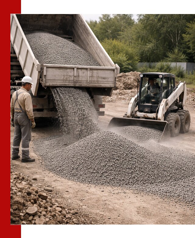 Доставка гравийного отсева 0-5 в Тихорецке оптом и в розницу