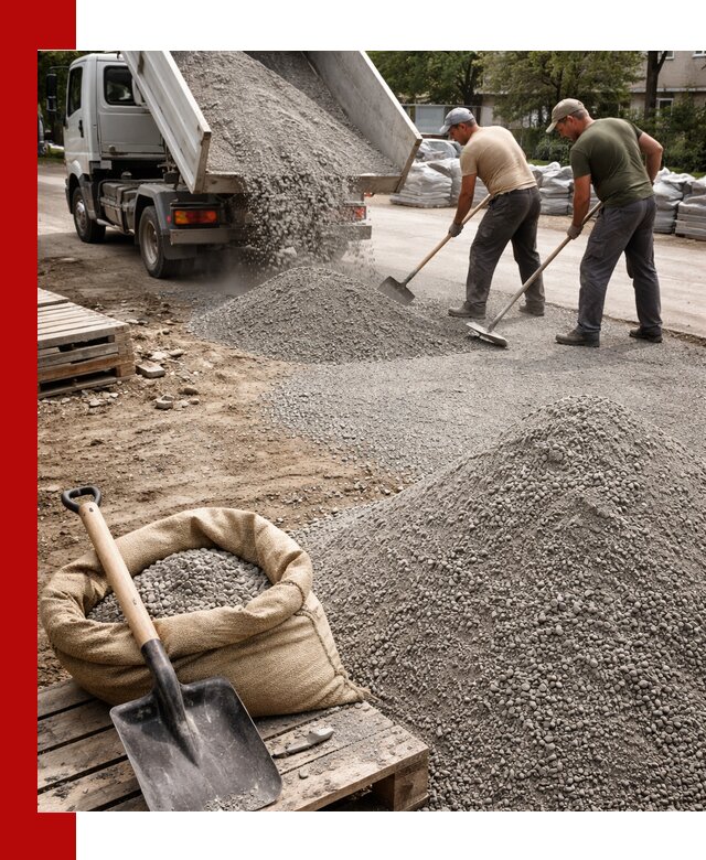 Отсев для тротуарной плитки в Тихорецке — доставка и укладка