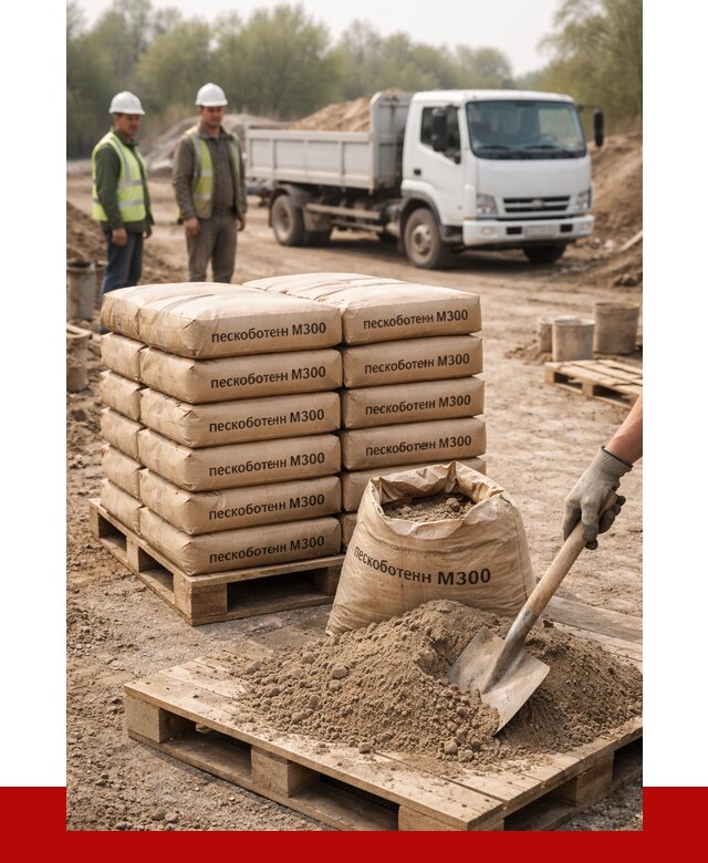 Пескобетон М300 в Тихорецке с доставкой от 4793 р. за куб | ПРОНЕРУДТхр