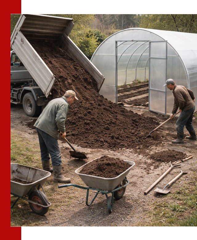 Грунт для теплицы с доставкой в Тихорецке — плодородный субстрат под растения