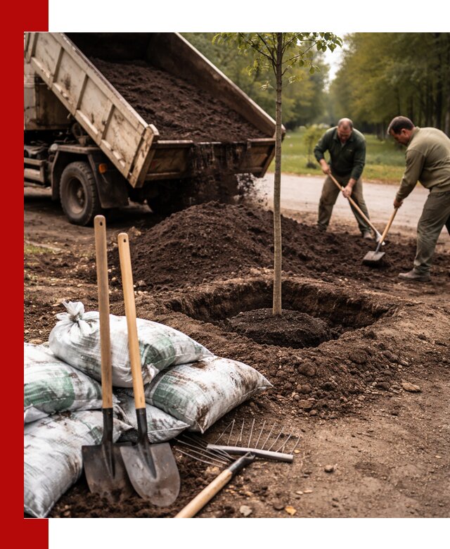 Грунт для посадки деревьев в Тихорецке — доставка и подготовка почвы