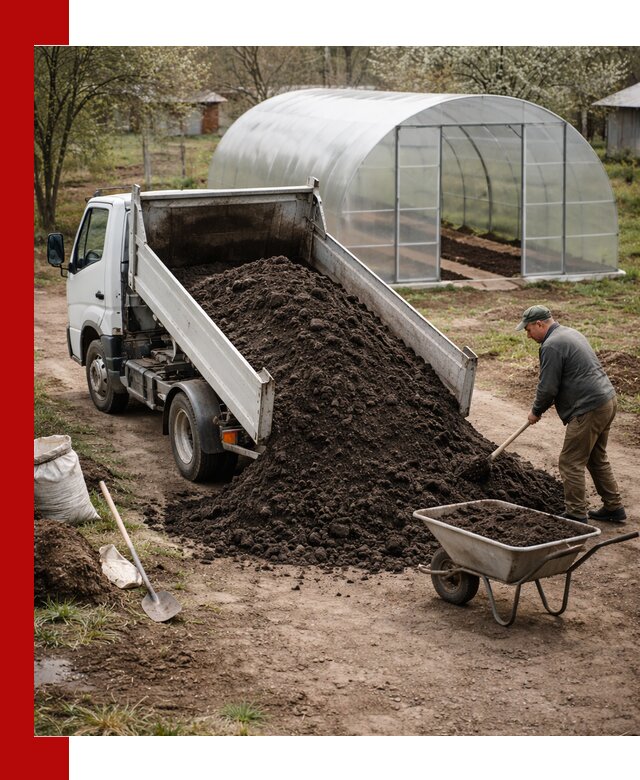 Чернозем для теплицы с доставкой в Тихорецке