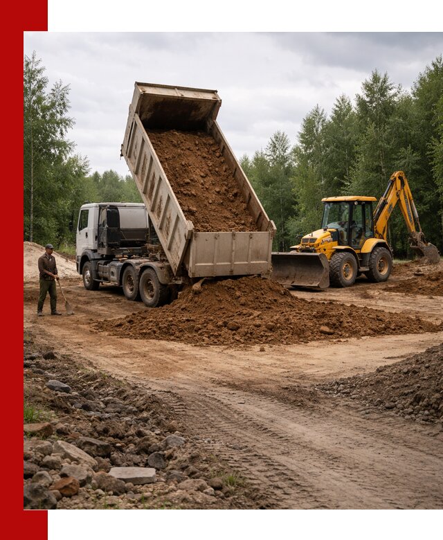Доставка суглинка самосвалами в Тихорецке подсыпка и планировка
