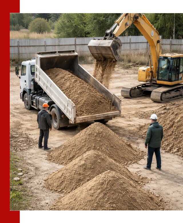 Доставка супеси вагонными и автопартиями в Тихорецке