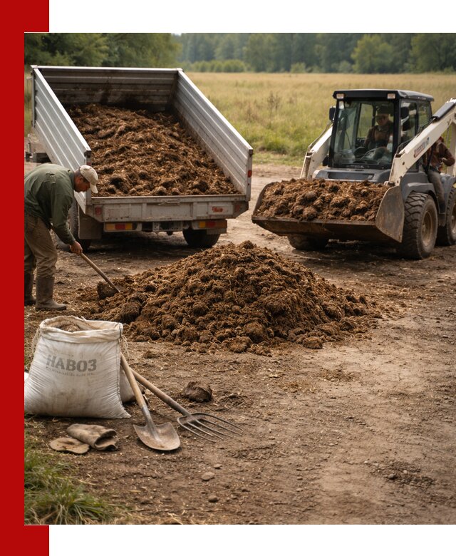 Доставка конского навоза в Тихорецке с разгрузкой и доставкой на объект