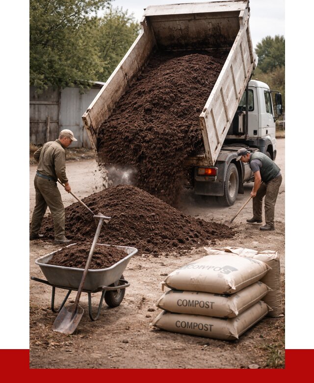 Купить компост в Тихорецке от 4329 р. за куб с доставкой | ПРОНЕРУДТхр