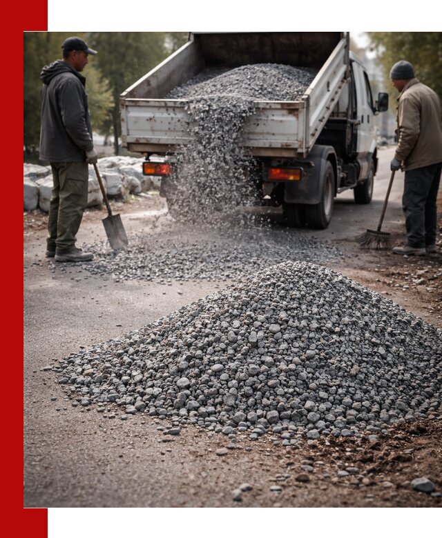 Гранитная крошка для посыпки дорог и тротуаров в Тихорецке