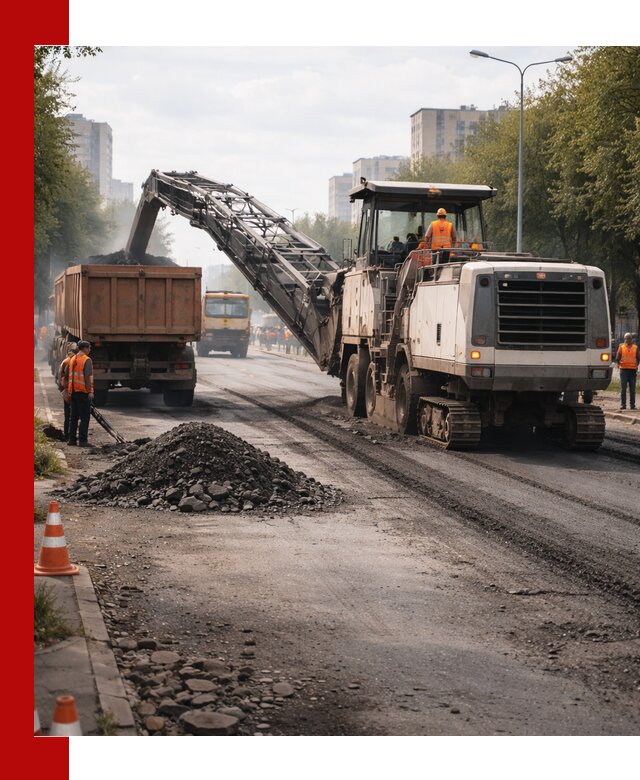 Фрезерованный асфальт в Тихорецке — удаление и вывоз старого покрытия