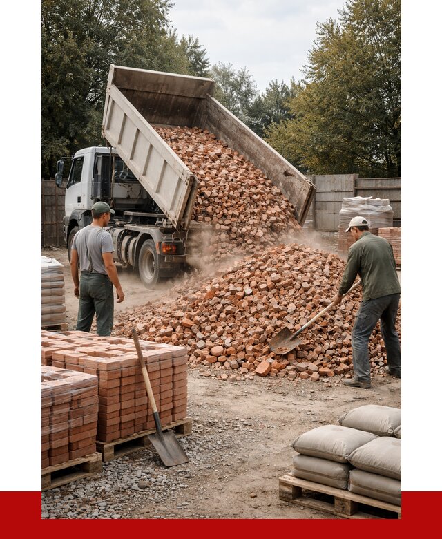 Бой кирпича в Тихорецке с доставкой от 4329 руб/куб | ПРОНЕРУДТхр
