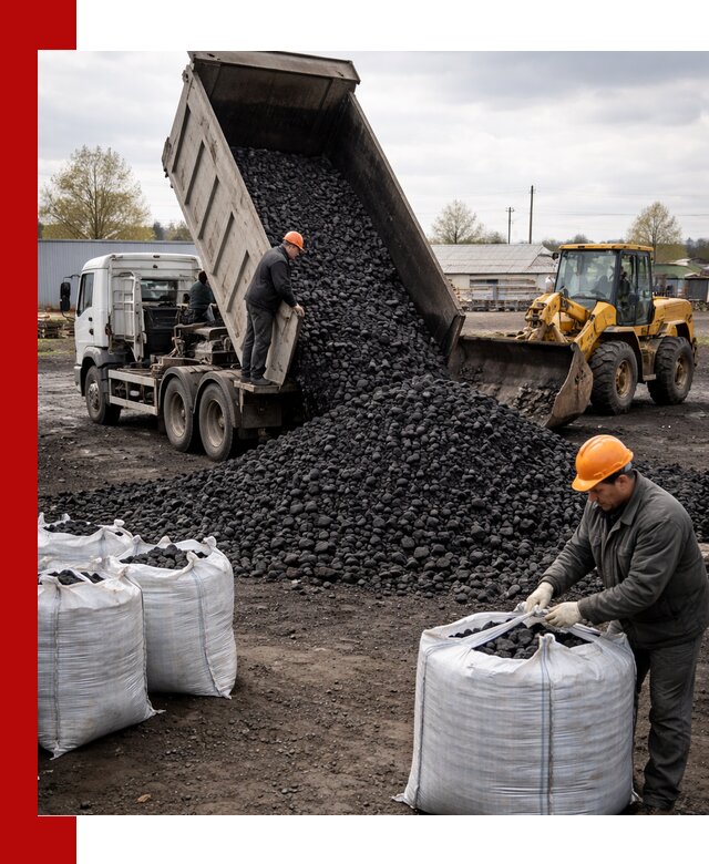 Доставка каменного угля в Тихорецке оптом и в розницу