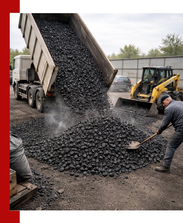 Доставка угля орех в Тихорецке оптом и в розницу