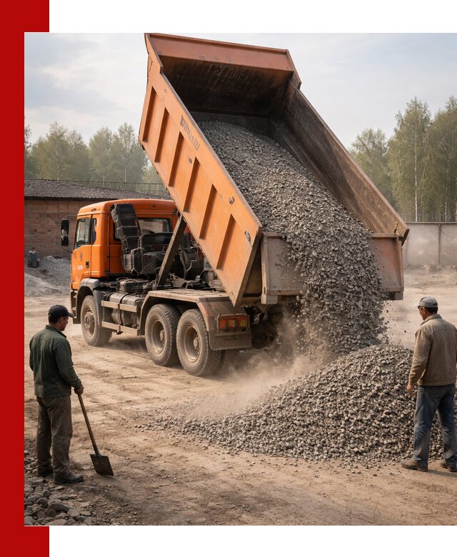 Доставка самосвалом 20 м3 в Тихорецке быстро и надежно