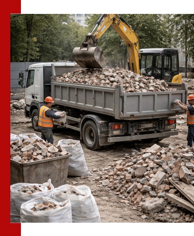 Вывоз строительного мусора в Тихорецке с самосвалами и контейнерами